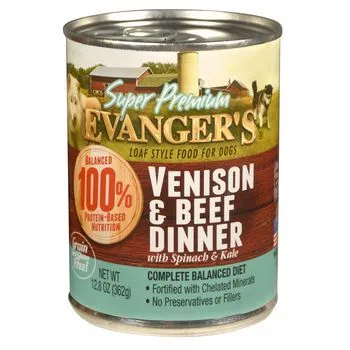 Super Premium Venison And Beef W/spinach And Kale Dinner For Dogs - 12.5oz