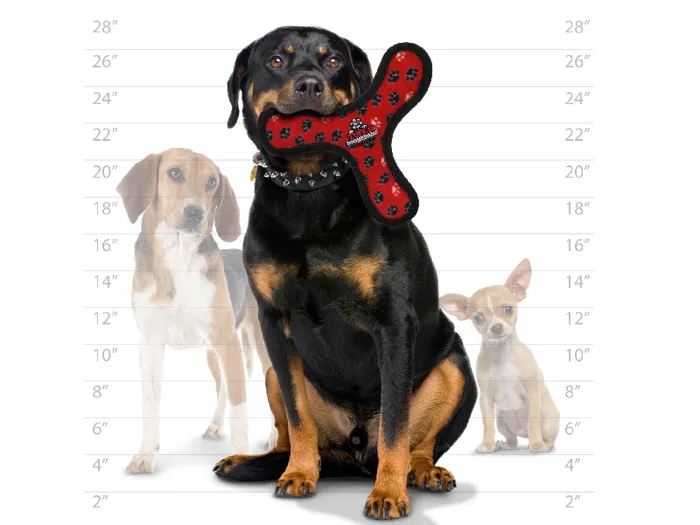Tuff Toys Ultimate Bowmerang Paw Print Red