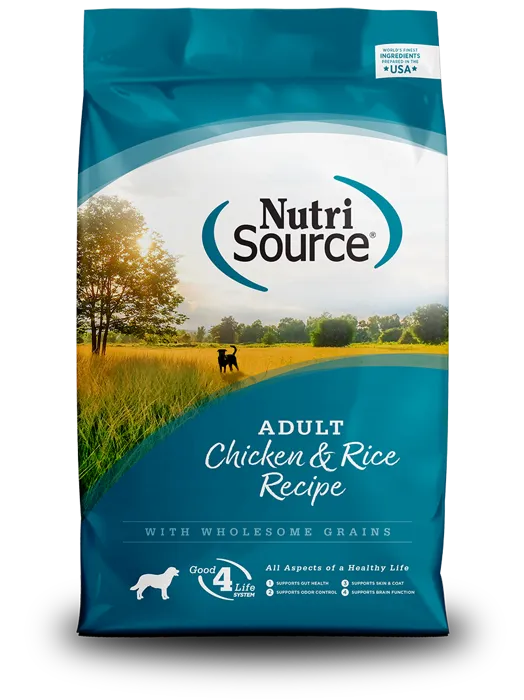 Nutrisource Adult Chicken & Rice Dog Food 26-lb