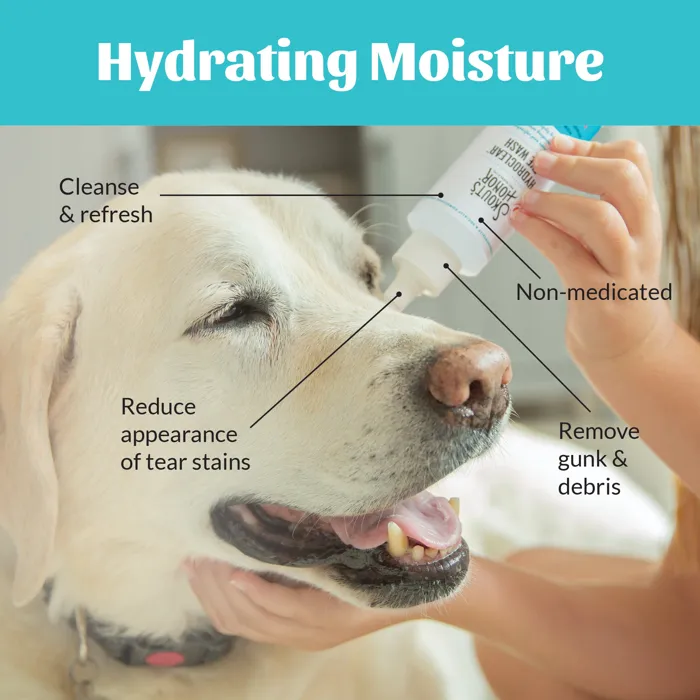 Skout's Honor HydroClear Eye Wash dog application