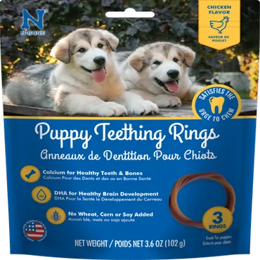 Puppy Teething Rings - Chicken Flavor 3ct