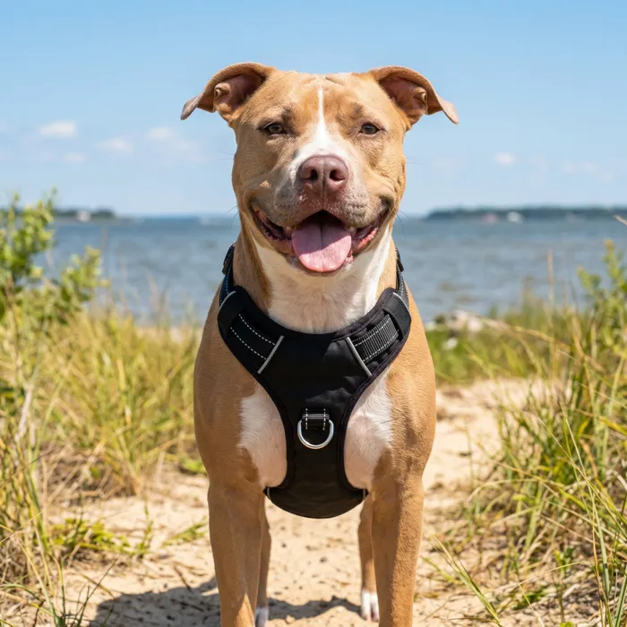 Bay Dog Chesapeake Harness Covert Black dog lifestyle