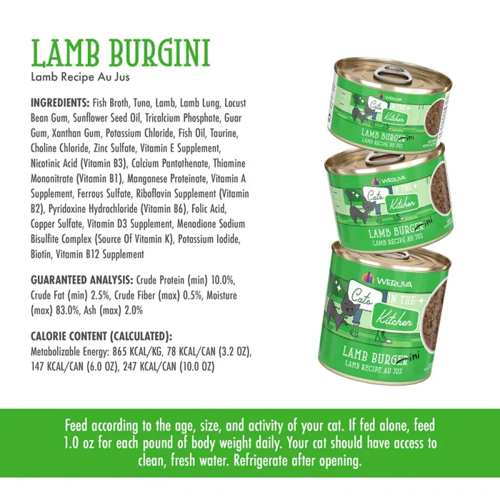 Weruva Cat Cik Gf Lamburgini Pate Can 3.2-oz