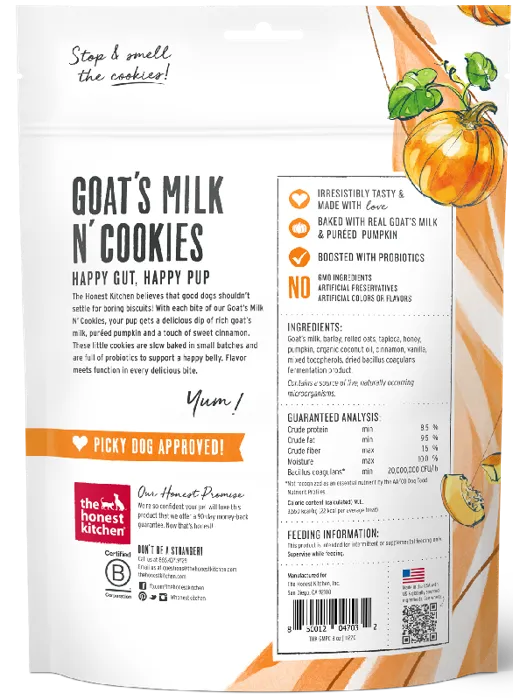 Honest Kitchen Goat Milk N Cookies Pumpkin 8-oz