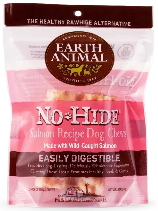 No-hide Easily Digestible Rawhide Alternative Salmon Flavor Dog Chews 4" - 2-pack