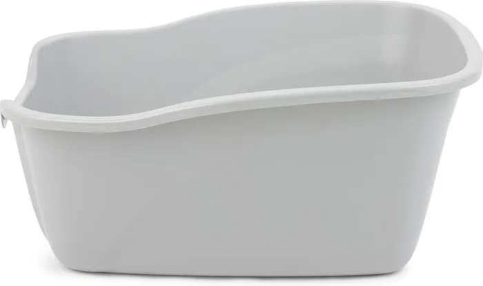 Van Ness High-Sides Cat Litter Pan Large gray side view