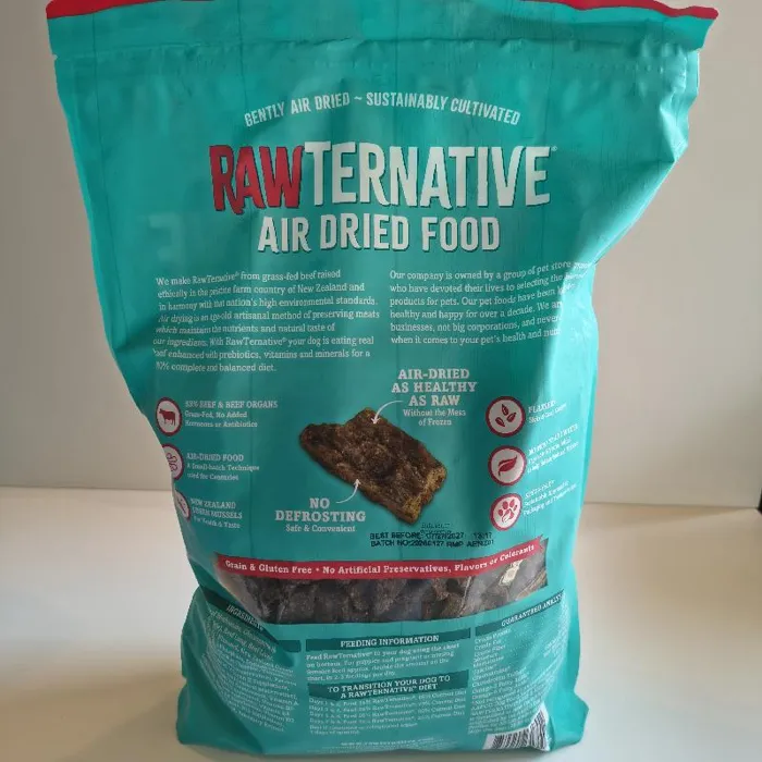 RawTernative beef and beef organs 1 lb back bag
