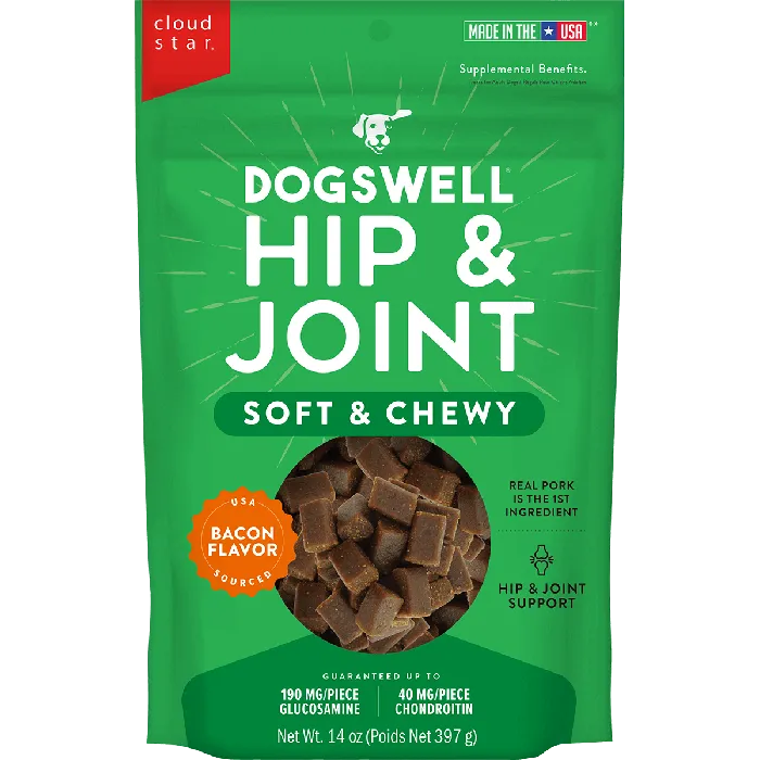 Dogswell Hip & Joint Bacon 14 oz front package