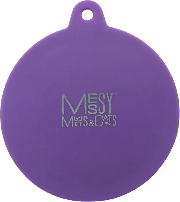 Messy Mutts Silicone Can Cover Purple front view