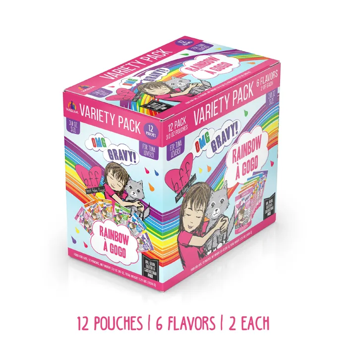 B.F.F Rainbow À Gogo 3-ounce variety pack box angled view