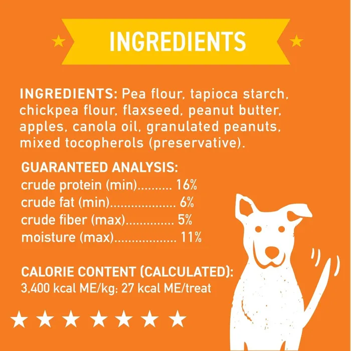 Cloud Star Wag More Bark Less peanut butter apples ingredients label