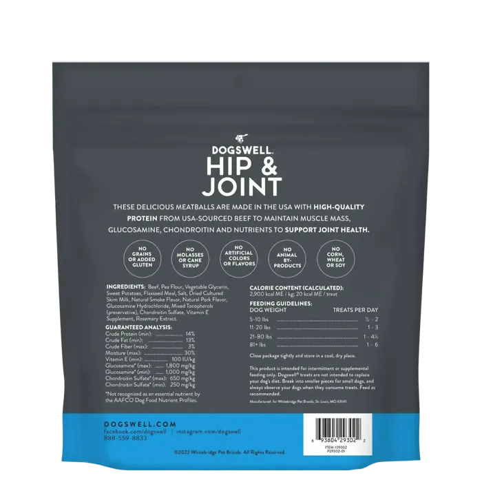Dogswell Hip & Joint Beef Meatballs 14-oz