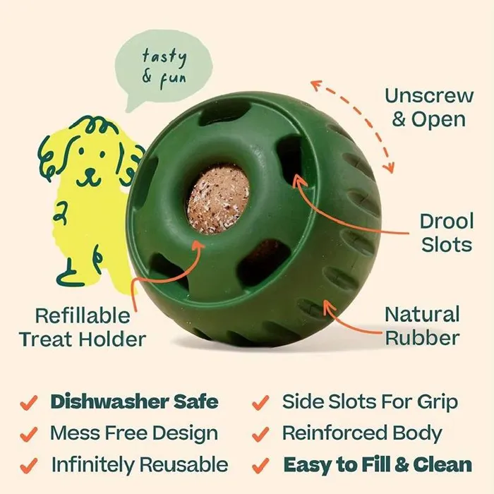Woof Pupsicle Toy Rubber Green Sm