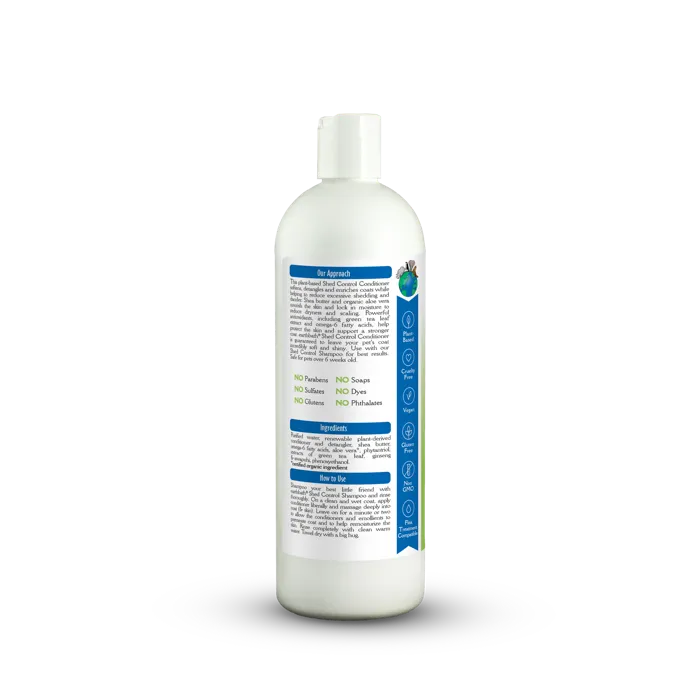 Earthbath Shed Control Conditioner Green Tea Awapuhi 16 fl oz back label