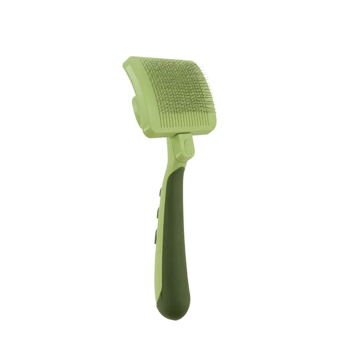 Safari cat self-cleaning slicker brush angled view