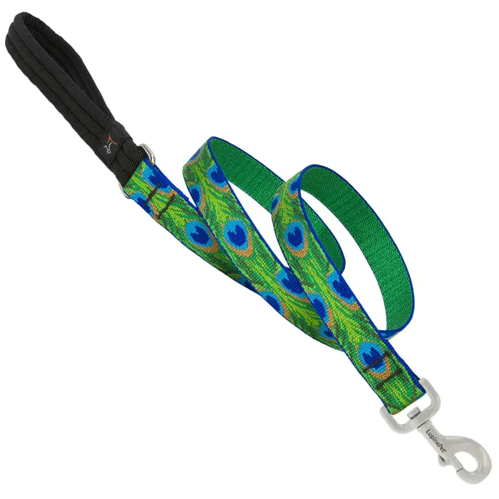 Lupine Tail Feathers 1-inch 6-foot leash diagonal view