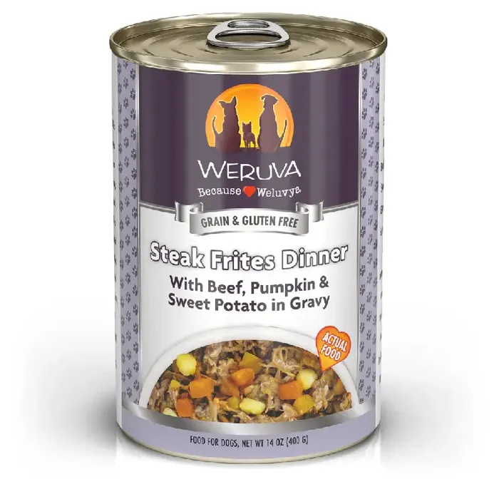 Weruva Dog Gf Steak Frites Shreds Can 14-oz
