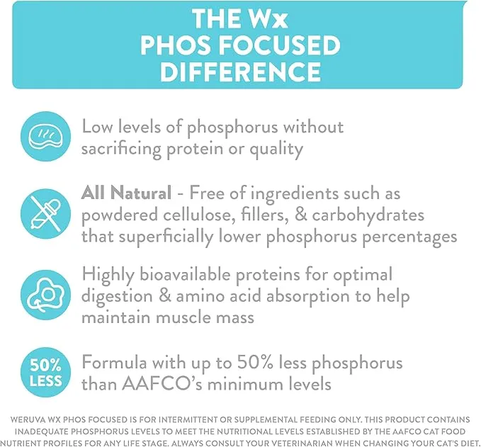 Weruva Wx Phos Focused Tuna treats phosphorus-focused product benefits