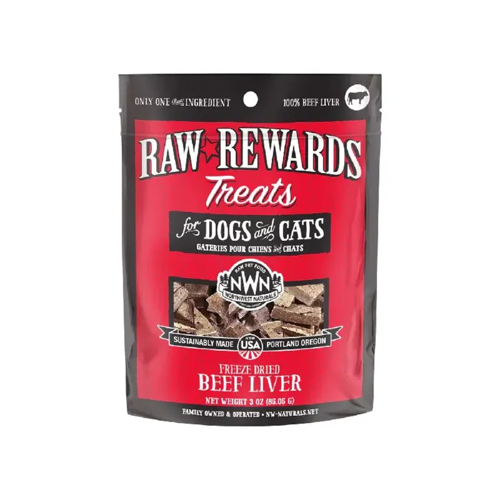 Northwest Naturals Raw Rewards Freeze-dried Beef Liver Treats 3-oz
