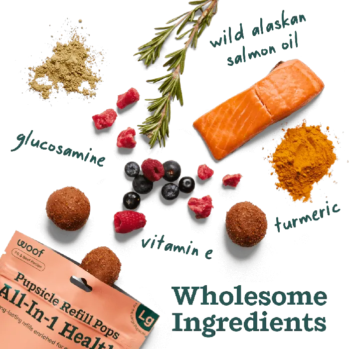 Woof All-In-1 Health Pupsicle Refill Pops ingredients