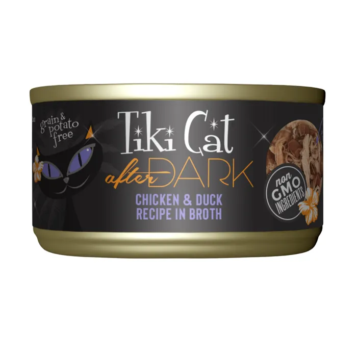 Tiki Cat After Dark Chicken & Duck 2.8-ounce can front