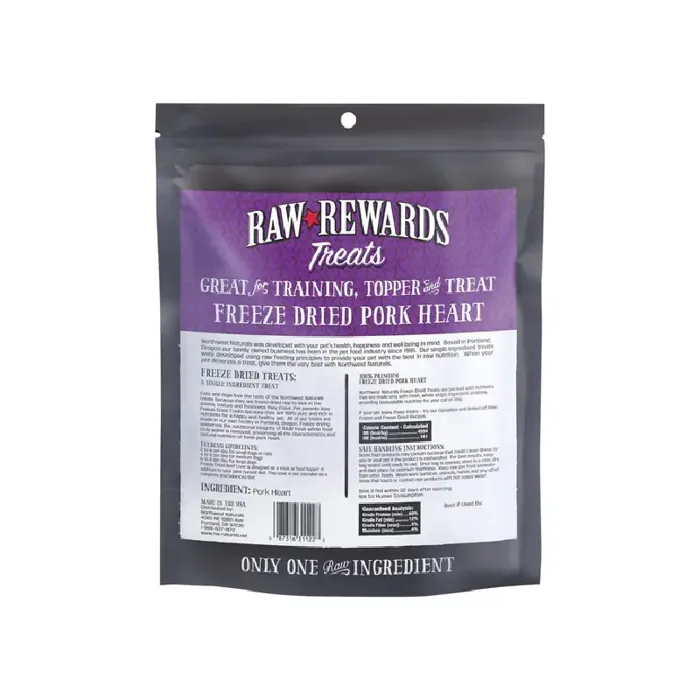 Northwest Naturals Fzd Pork Heart Treat 10-oz
