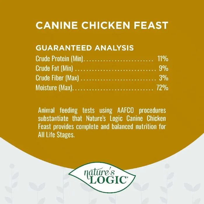 Nature's Logic Dog Gf Chicken Pate Can 13.2-oz