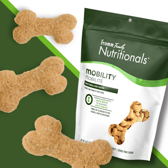 Fromm Nutritionals Mobility 6 oz treats and bag