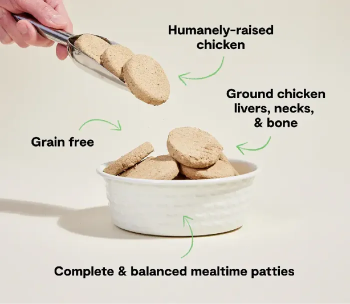 Open Farm Dog Freeze Dried Harvest Chicken Patties 17.5 Oz