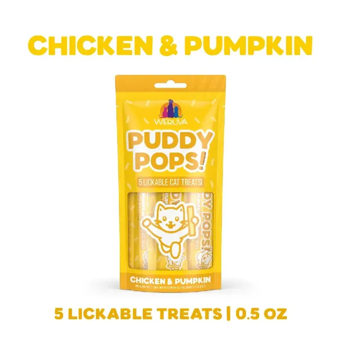 Weruva Puddy Pops Chicken & Pumpkin 5-pack size graphic
