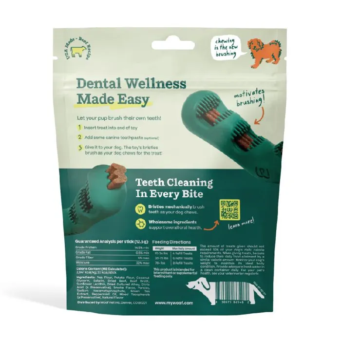 Woof Bite N' Brush Dental Refills 8-oz 18-ct