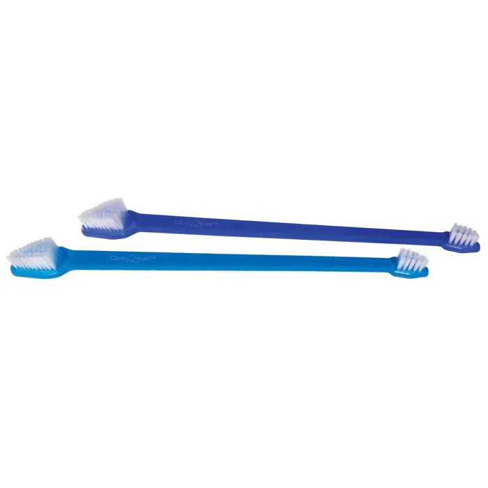 ClearQuest Dual-End Toothbrushes blue purple brush pair