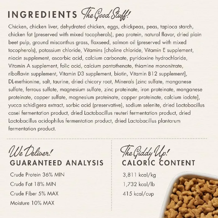 Fromm PurrSnickitty Chicken Delight recipe ingredients panel