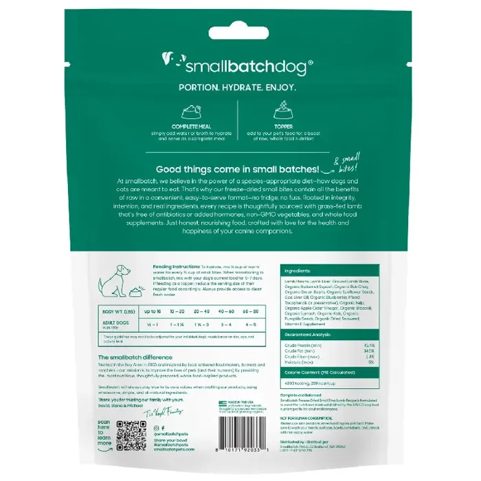 Small Batch Fd Dog Small Bites Lamb 7-oz