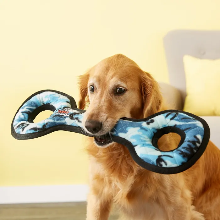 Ultimate Tug-o-war Camo Blue Dog Toy Medium