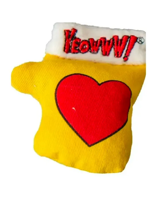 Yeowww! Kitten Mittens Catnip Toy Yellow
