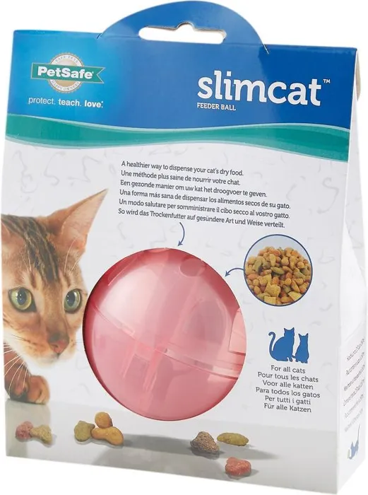 PetSafe SlimCat feeder ball pink package front