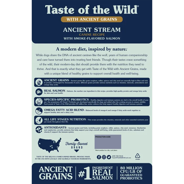 Taste Of The Wild Dry Dog Food Ancient Gr 28-lb