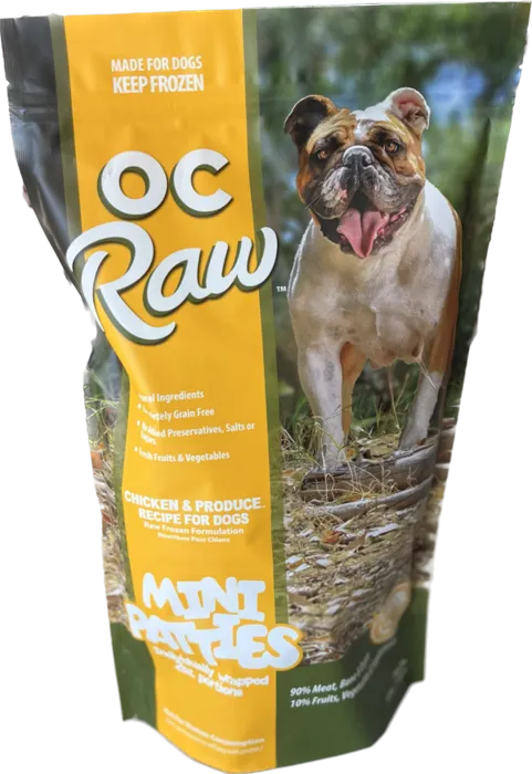 Oc Raw Dog Ckn & Produce Sliders Raw Frzn 4-lb
