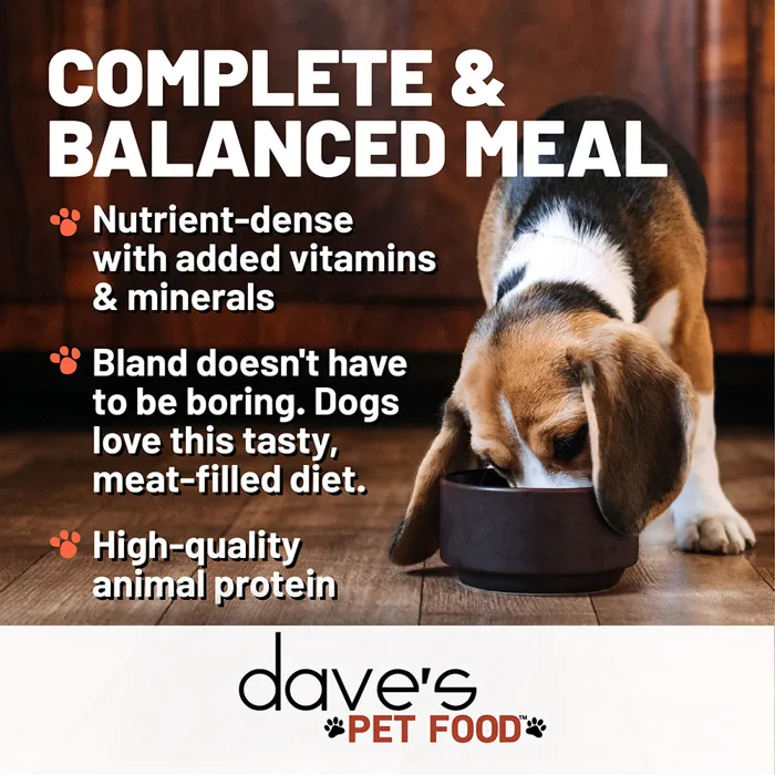 Dave's Restricted Bland Chicken and Rice complete meal graphic