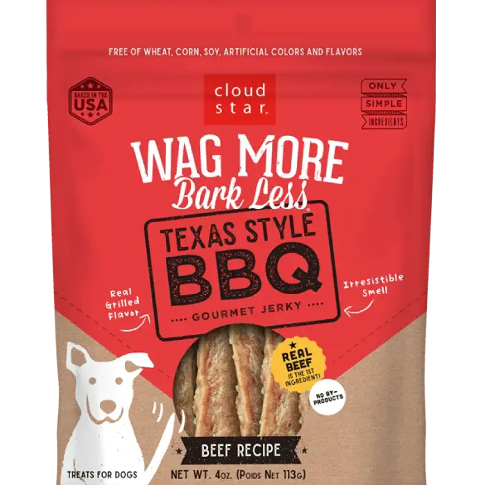 Wag More Bark Less Jerky Bbq Grilled Beef 10-oz