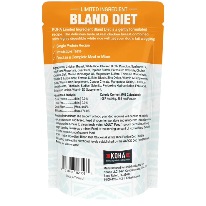 Koha Bland Diet Chicken & White Rice 12.5-oz