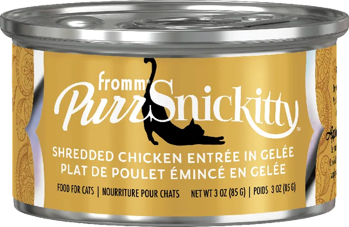 Fromm Cat Can Purrsnickitty Shredded Chicken 3-oz