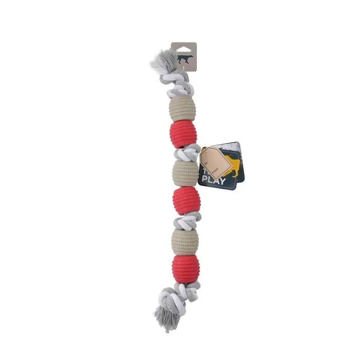 Tall Tails Holiday Dog Toy Tpr & Rope Tug Toy 20"
