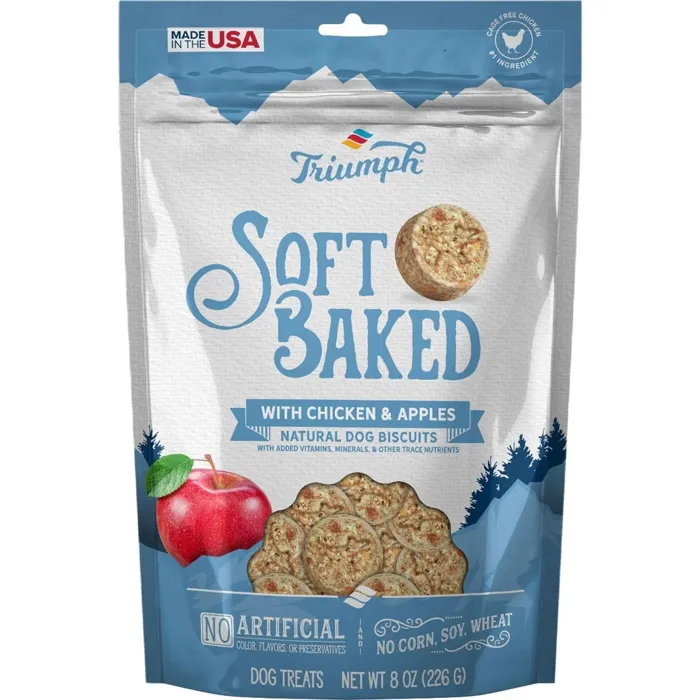 Triumph Soft Baked Natural Dog Biscuits Chicken/apple 8-oz