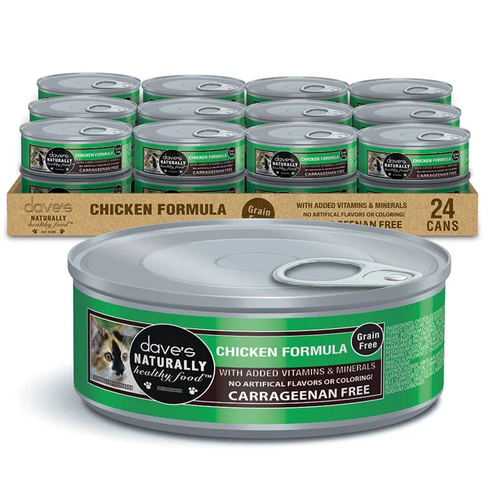 Dave's Naturally Healthy Chicken Formula 5.5-ounce cans case view