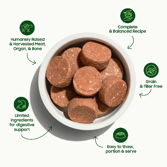 Small Batch Frozen Raw Lamb Sliders thawed contents