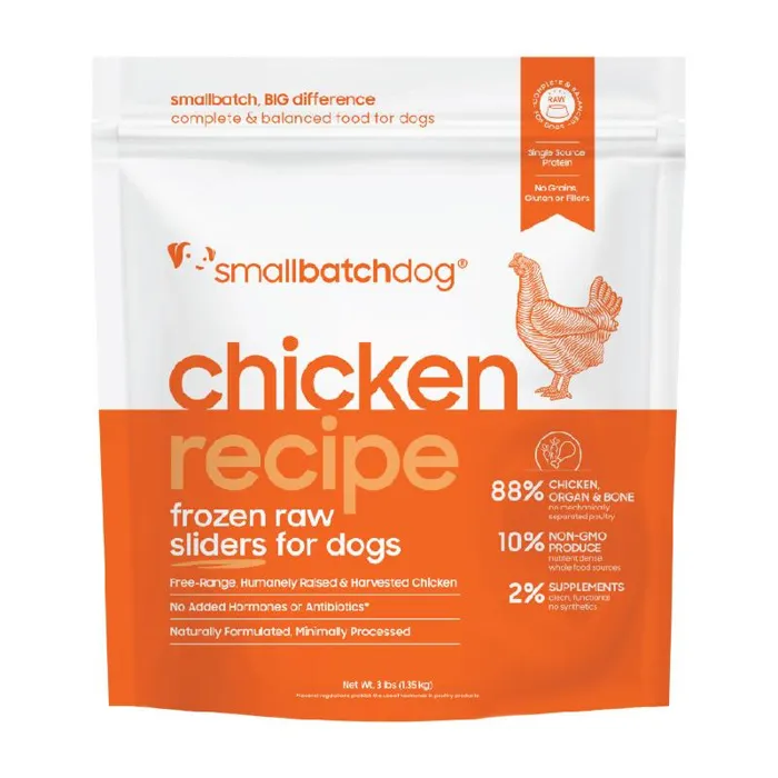 Smallbatch Chicken Recipe Frozen Raw Sliders 3lb front