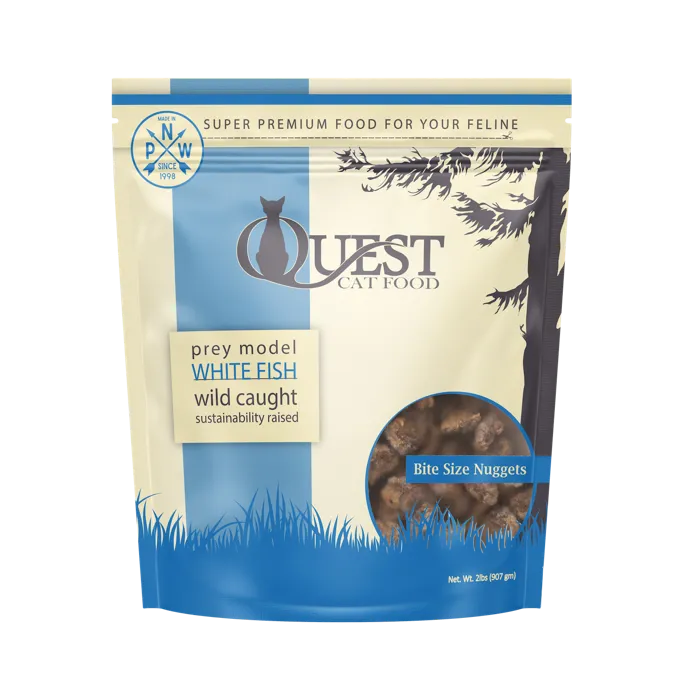 Steve's Cat Raw Frzn Quest Whitefish Nuggets 2-lb