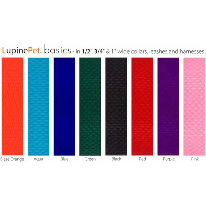 Lupine Basic Solids black collar color chart